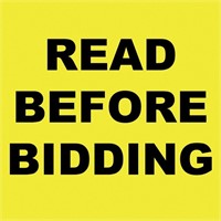 IMPORTANT - READ BEFORE BIDDING