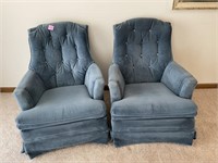 2x Blue Rocking Chairs