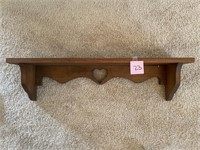 Wooden Heart Shelf