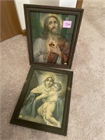 2x Vintage Religious Framed Art