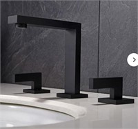 Ultra-Modern Widespread Bathroom Faucet -Matte Blk