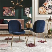 Guillemette Velvet Upholstered Side Chair Set of 2