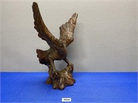 Wood Eagle Carving (Chipped Beak) 24" Tall