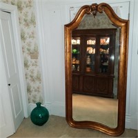 Full Length Decorator Bevelled Mirror wood frame