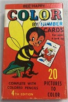 VINTAGE COLOR BY NUMBER CARD GAME / 4TH EDITION