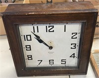 VINTAGE WATERBURY CLOCK FOR PARTS / 13X13X4 SHIPS