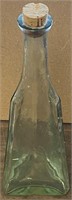 GREEN TRIANGLE BOTTLE.  11" TALL.
