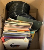 ONE BOX LOT OF 45 RECORDS / WILL SHIP