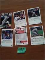 6 Baseball cards - 1990's