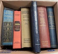 BOX LOT OF BOOKS / 6 BOOKS / WILL SHIP