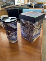 Winter thermal coffee mug with lid