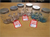 2 Salt & Pepper sets & 2 mini mason jars with lid