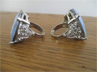 2 blue costume jewelry rings - size adjustable