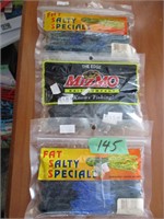 3 packs of rubber bait