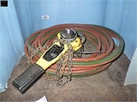 Cutting torcgh hoses & ¾ ton chain fall
