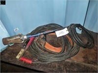 Tiger torch, booster cables, & welding cable