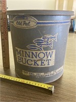Metal minnow bucket