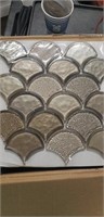 3" by 4" glass mosaic tiles colour champagne and