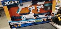 X shot 2x Hawkeye & 2 x micro toy gun 28 pieces