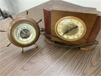Retro United clock & barometer