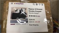 Kepner 6 Drawer Double Dresser