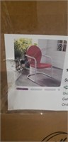 Morrisonpatio dining arm chair metal red