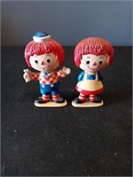 Plastic Raggedy Ann and Andy