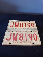 1968 License plate