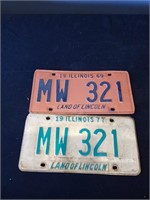 1969 and 1977 license plate