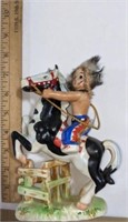 Indian Boy on Horse Figurine