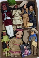Vintage Cowboy & Indian Dolls & More