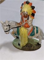 Vintage Indian on Horse Figurine