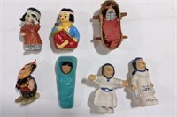 Vintage Figurines & Pair of Indian S&P w/Stoppers