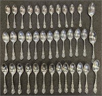 ORNATE STERLING SILVER CULTERY - 39 PIECES - 2177G