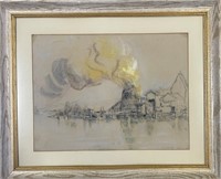 DESIRABLE JOSEPH PLASKETT (RCA) SIGNED PASTEL-1968