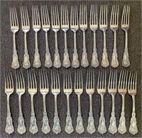 EXCEPTIONAL STERLING SILVER FORKS - 1603 GRAMS