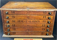 FABULOUS 1910 TABLE TOP 6 DRAWER CABINET