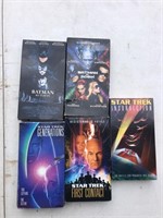 3 Star Trek & 2 Batman VHS movies