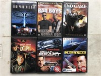 6 action DVD’s