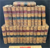 LARGE COLLECTION OF LEATHER BOUND BOOKS