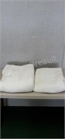 1 Queen-size & 1 Full-size White duvets,
