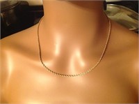 14K Gold Rope Necklace Chain