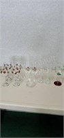 9 assorted stemmed wine glasses / champagne