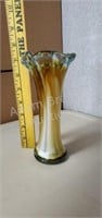 Decorative 7 inch multi colored glass vase