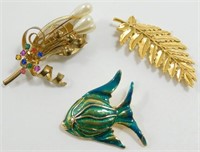 Signed Brooches Pins