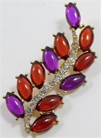 Vintage Jeweled Brooch Pin