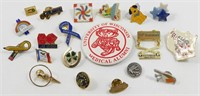 Assortment of Tack Pins, Small Pins and Pinbacks