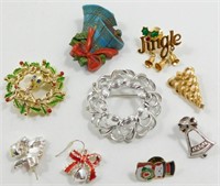 Assorted Christmas Jewelry including 1970’s