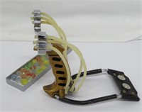 Metal Catapult Slingshot & Folding Wrist Support