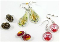 Art Glass Pierced Earrings - Assortment